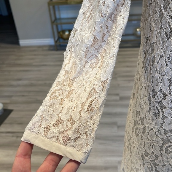 Wilfred White Long Sleeve Lace Mini Dress Size XSmall - Picture 6 of 8
